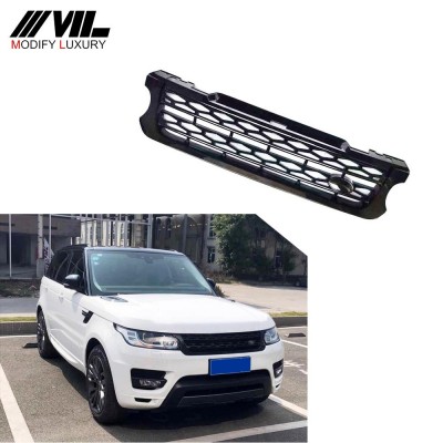 ABS SPORT Front Grill Grille Top Quality 1 Set Car Styling  2014-2017 Front Mesh Grill Silver Black  for Range Rover