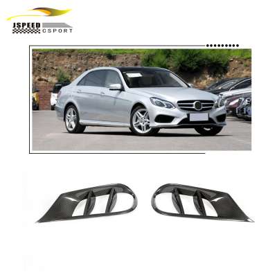 Carbon Fiber Front Bumper Vents Trim for Mercedes Benz E Class W212 4 Door 2013-2016 E300 E500