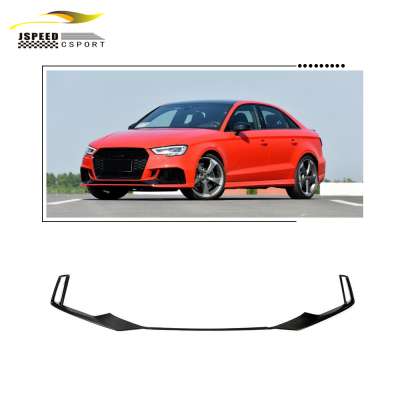 Real Carbon Fiber Front Bumper Spoiler Scoop Trims for Audi A3 RS3 Sedan 4-Door 2017-2019