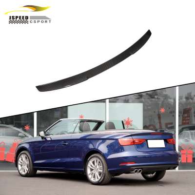 Carbon Fiber Rear Trunk Spoiler for Audi A3 Quattro S Line S3 Convertible 2-Door 2014-2019