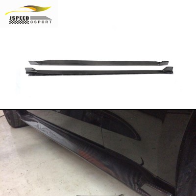 Carbon Fiber Side Skirts Extension for Ford Mustang GT Coupe 2-Door 15-17