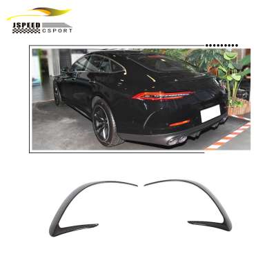 Real Carbon Fiber Rear Bumper Fins for Mercedes Benz AMG GT 43 50 53 Sedan 4-Door 2019-2020