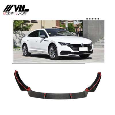 Real Carbon Fiber CC Front Bumper Lip for Volkswagen Arteon Hatchback 4 Door 2019-2020